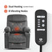 MCombo Small Dual Motor Power Lift Recliner Chair 7222 in Dark Grey Color Dual Heating and 8 Vibrating Nodes