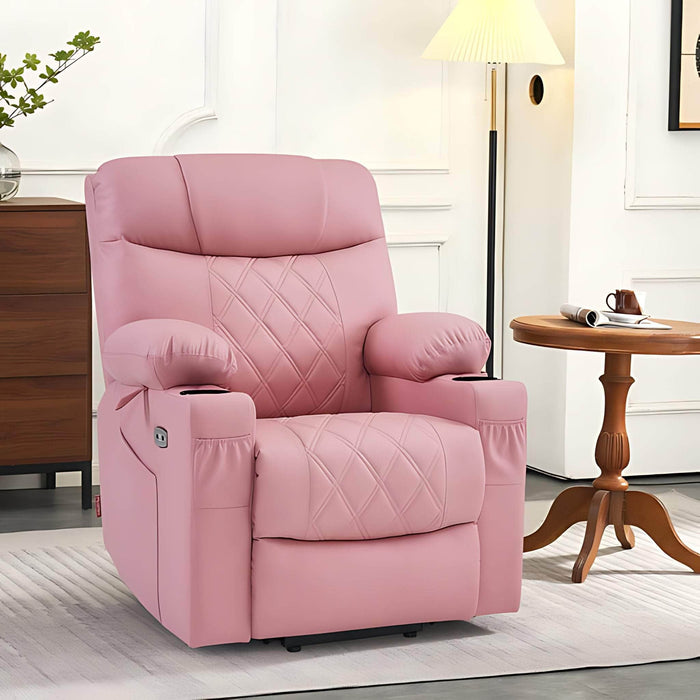 MCombo Small Electric Power Lift Recliner Chair 7111 in Pink in Room