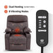 MCombo Small Electric Power Lift Recliner Chair 7111 in Dark Coffee Dual Heating and 8 Vibrating Nodes