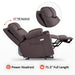 MCombo Small Electric Power Lift Recliner Chair 7111 in Dark Coffee Power Headrest and 71.3 inches Full Length