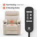 MCombo Small  Electric Power Lift Recliner Chair 7111 in Cream White Dual Heating and 8 Vibrating Nodes with Remote