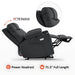 MCombo Small Electric Power Lift Recliner Chair 7111 in Black Power Headrest 71.3 inches Full Length