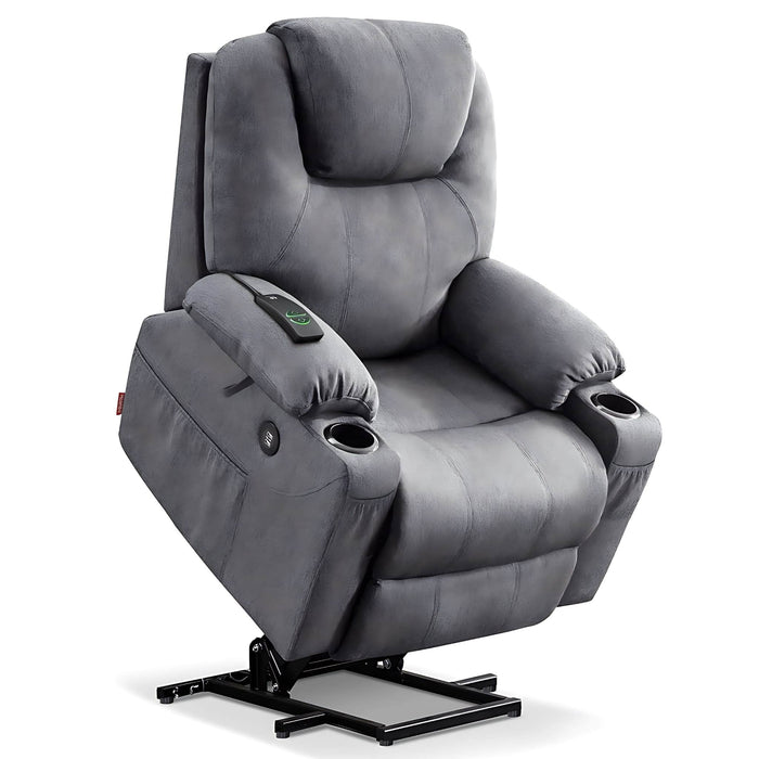 Medium Size MCombo Electric Power Lift Recliner Chair 7040 in Grey