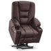 MCombo Medium Power Lift Recliner Chair 7519 Faux Leather in Light Brown Color