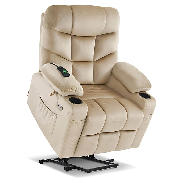 MCombo Medium-Regular Power Lift Recliner Chair 7287 Series in Beige Color