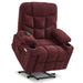 MCombo Medium-Regular Power Lift Recliner Chair 7287 Series in Burgundy Color