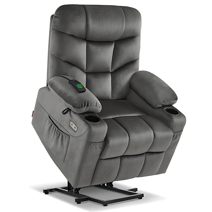 MCombo Medium-Regular Power Lift Recliner Chair 7287 Series in Grey Color