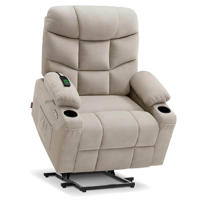 MCombo Medium-Regular Power Lift Recliner Chair 7287 Series in Oatmeal Color