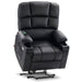 MCombo Dual Motor Medium-Regular 7679 Power Lift Recliner  Chair Faux Leather in Black Color