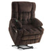 MCombo Medium-Regular Dual Motor Power Lift Recliner Chair Fabric 7890 in Coffee Color