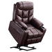 MCombo Medium-Regular Power Lift Recliner Chair 7288 Series in Dark Brown Color