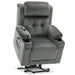 MCombo Medium-Regular Dual Motor Power Lift Recliner Chair Fabric 7661 in Grey Color