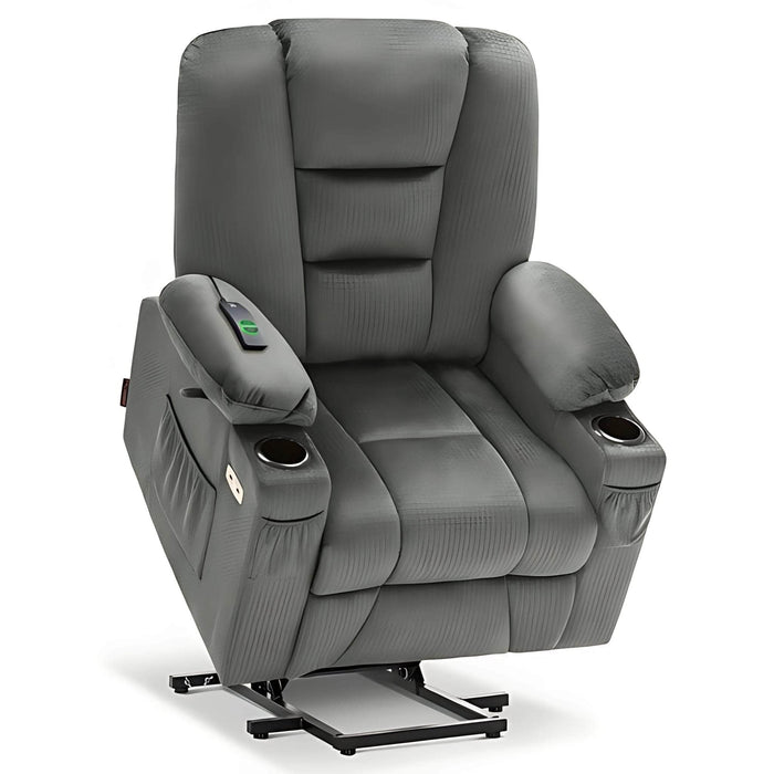 MCombo Medium-Regular 7529 Power Lift Recliner Chair in Grey Color