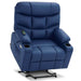 MCombo Medium-Wide Power Lift Recliner Chair R7289 in Blue Color