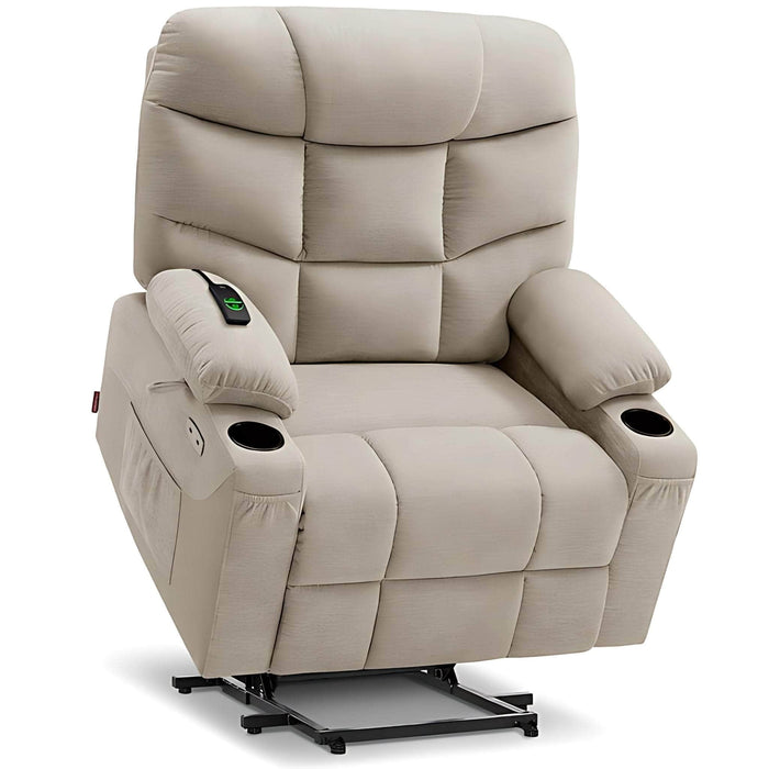 MCombo Medium-Wide R7289 Power Lift Recliner Chair 7287 Series in Oatmeal Color