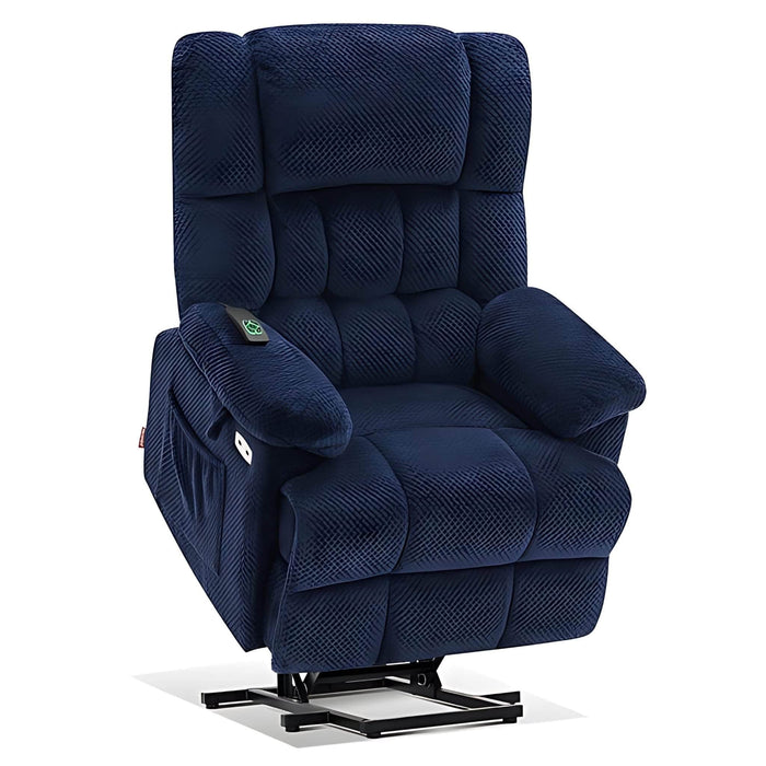 MCombo Power Lift Recliner Chair 7533 Fabric Material in Navy Blue