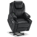 MCombo Small Size 7141 Power Lift Recliner Chair 7040 Series Faux Leather in Black Color