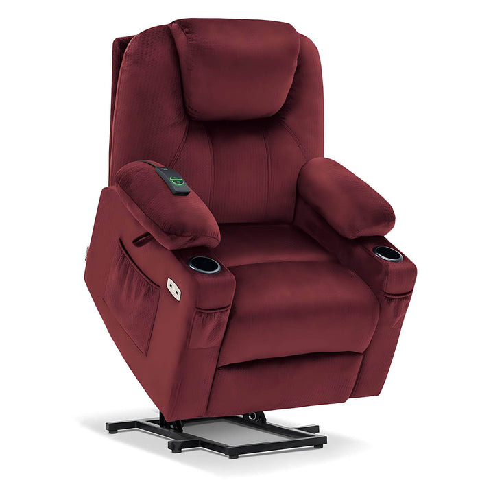 Small Size MCombo Electric Power Lift Recliner Chair 7040 7141 in Carmine Red