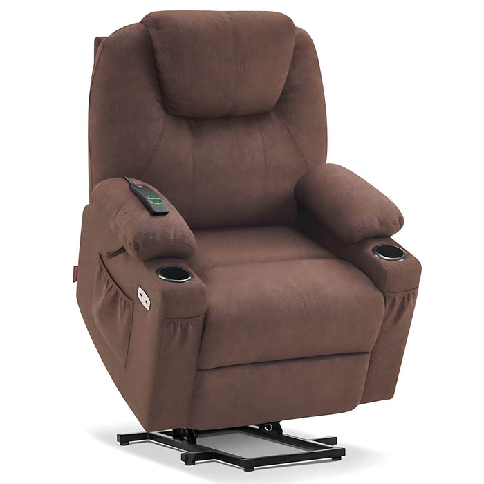 Small Size MCombo Electric Power Lift Recliner Chair 7040 in Coffee Color