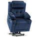 MCombo Small-Wide Dual Motor Power Lift Recliner Chair Fabric 7660 in Navy Blue Color