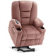 MCombo Small-Regular 7569 Power Lift Recliner Chair in Pink Color