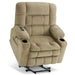 MCombo Dual Motor Small-Wide R7894 Power Lift Recliner Chair Fabric in Beige Color