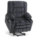 MCombo Dual Motor Small-Wide R7894 Power Lift Recliner Chair Fabric in Dark Grey Color