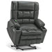 MCombo Small-Wide Dual Motor Power Lift Recliner Chair Faux Leather R7894 in Grey Color