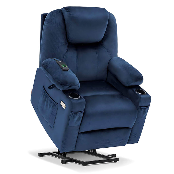 Small Size MCombo Electric Power Lift Recliner Chair 7040 7141 in Yale Blue