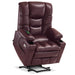 MCombo Large Dual Motor Power Lift Recliner Chair 7634 in Wine Color