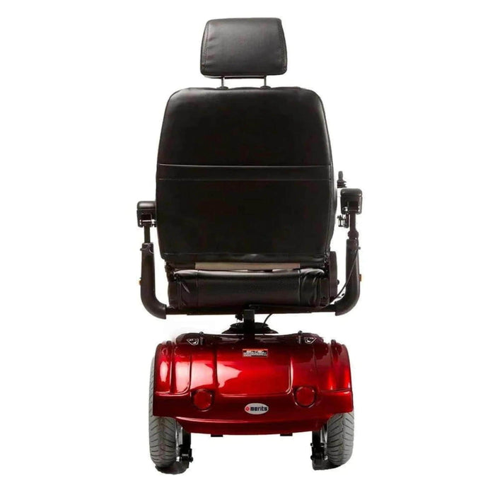 MeritsHealthGemini-PowerWheelchairColorRedBackView