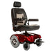 MeritsHealthGemini-PowerWheelchairColorRedFrontRightSideView