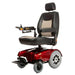 MeritsHealthGemini-PowerWheelchairColorRedFrontLeftSideView