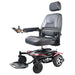 Merits Health Junior Compact Power Chair Color Gray Front Side View