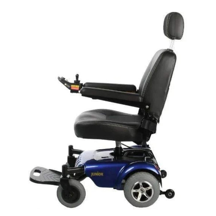Merits Health Junior Compact Power Chair Color Black Backrest Left Side View 