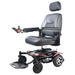 MeritsHealthJuniorCompactPowerChairColorGrayFrontSideView