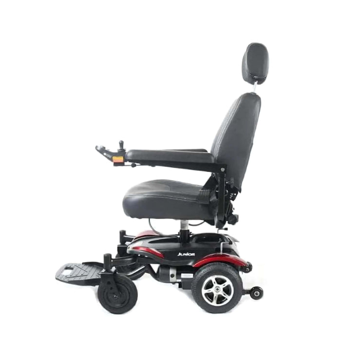 MeritsHealthJuniorCompactPowerChairColorGrayLeftSideView