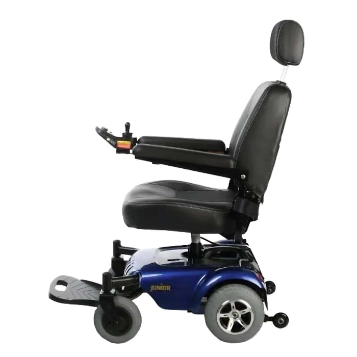 MeritsHealthJuniorCompactPowerChairColorBlackBackrestLeftSideView