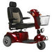 MeritsPioneer9-HeavyDutyMobilityScooterColorRedFrontRightSideView