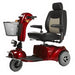 MeritsPioneer9-HeavyDutyMobilityScooterColorRedLeftSideView