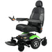 MeritsVisionSportPowerWheelchairColorGreenLeftSideView