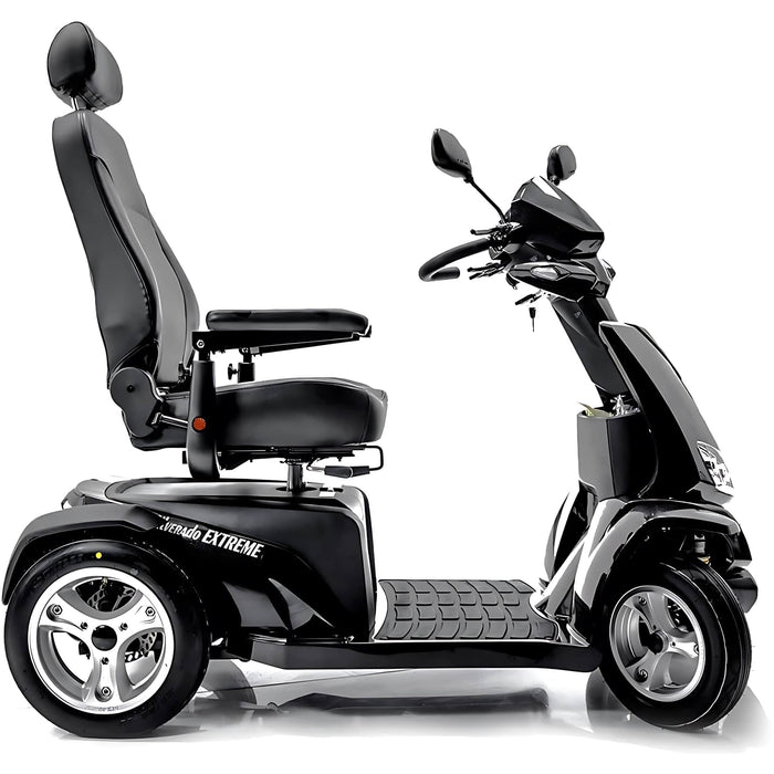 Merits Silverado Extreme Mobility Scooter Side View with Wheels Turning