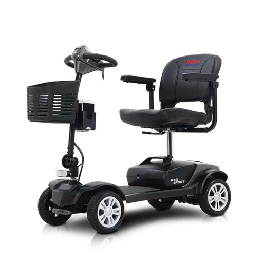 Mobility MAX Sport Scooter Color Black Front Side View