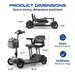 Metro Mobility Air Classic portable scooter with 42-pound heaviest component.
