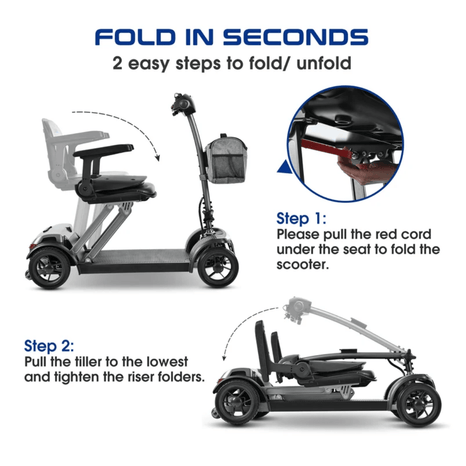 Metro Mobility Air Traveler folded for travel
