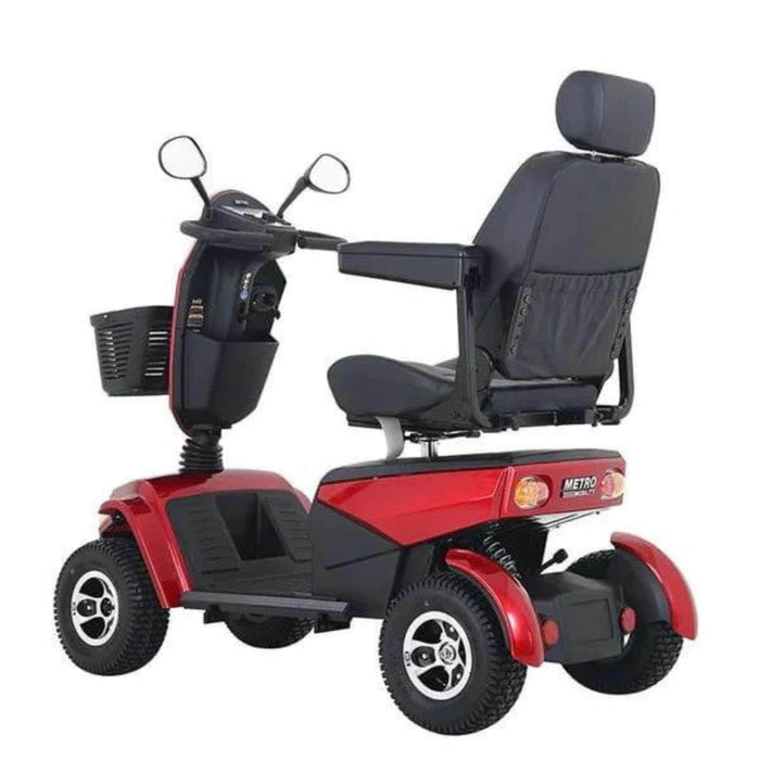 Metro Mobility S800 Color Red - Back Side View with Basket