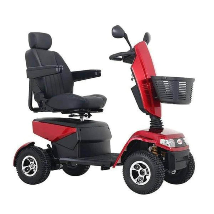 Metro Mobility S800 Color Red - Right Side View with Basket