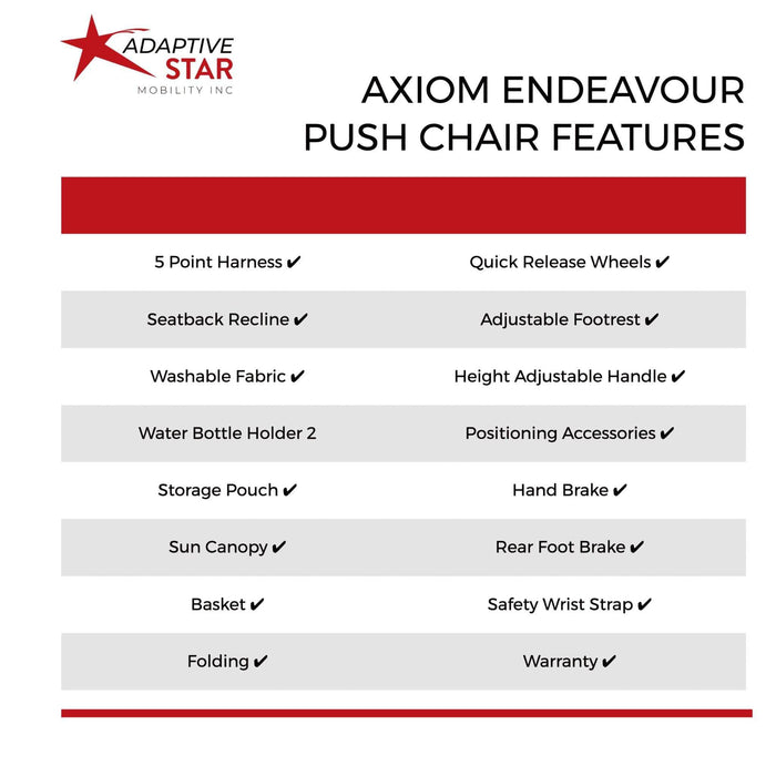 Adaptive Star Axiom Endeavour Push Chair