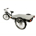 Black Electric Flatbed Cargo Tricycle