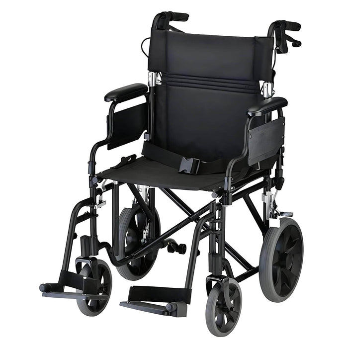 Nova Medical Lightweight Transport Chair with 12” Rear Wheels